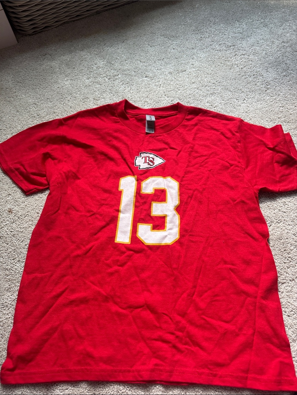 Red Graphic Football Number 13 Tee, Taylor Swift x Kansas City Chiefs NWOT